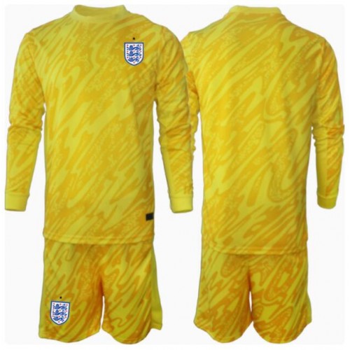Fotballdrakt Barn England Keeper Bortedraktsett EM 2024 Langermet (+ Korte bukser)